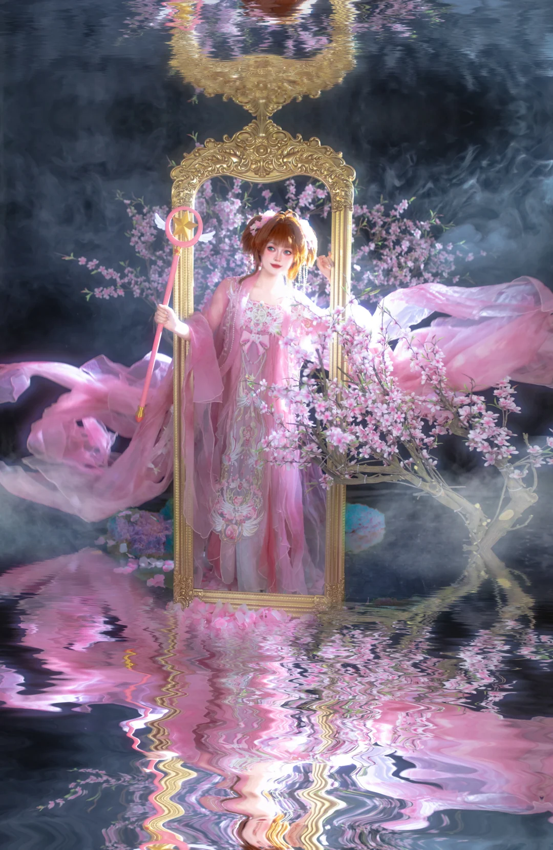 COS展示｜月下桃花魔法少女｜小樱汉服自设