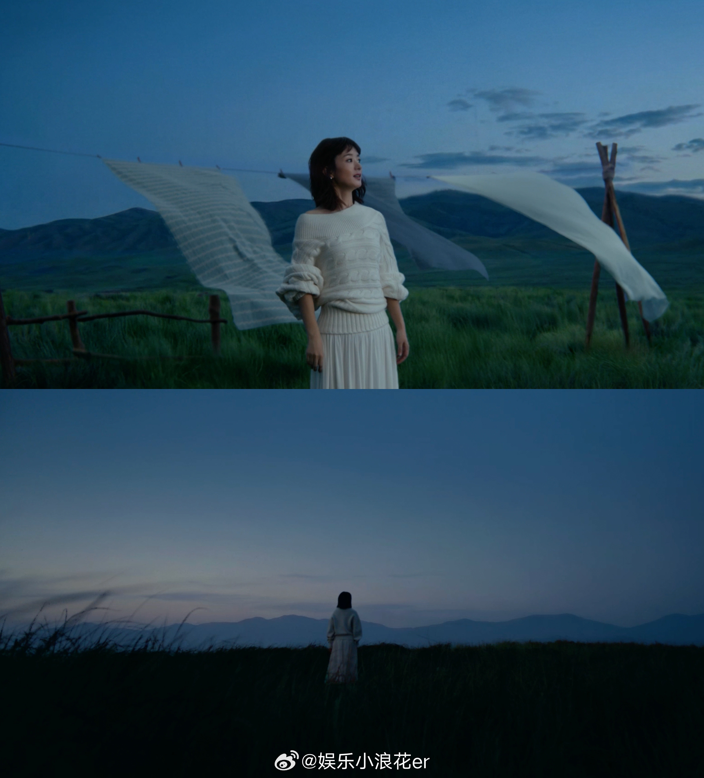 赵丽颖说不着急在最新短片里，赵丽颖白衣漫步草原，温柔低语：告诉土地、青草、日光
