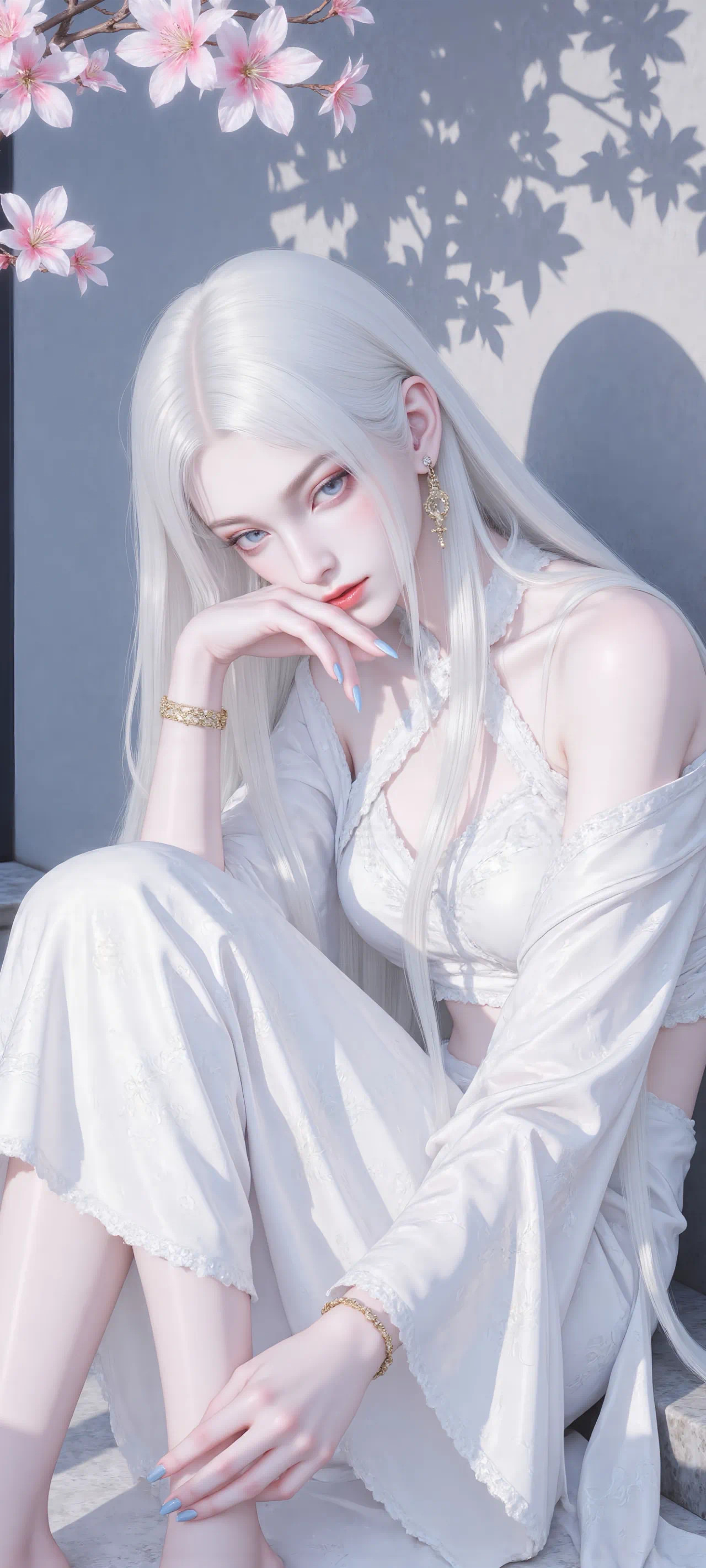 诛仙小白【精美壁纸】白发少女，绝美容颜！国产动漫​​​