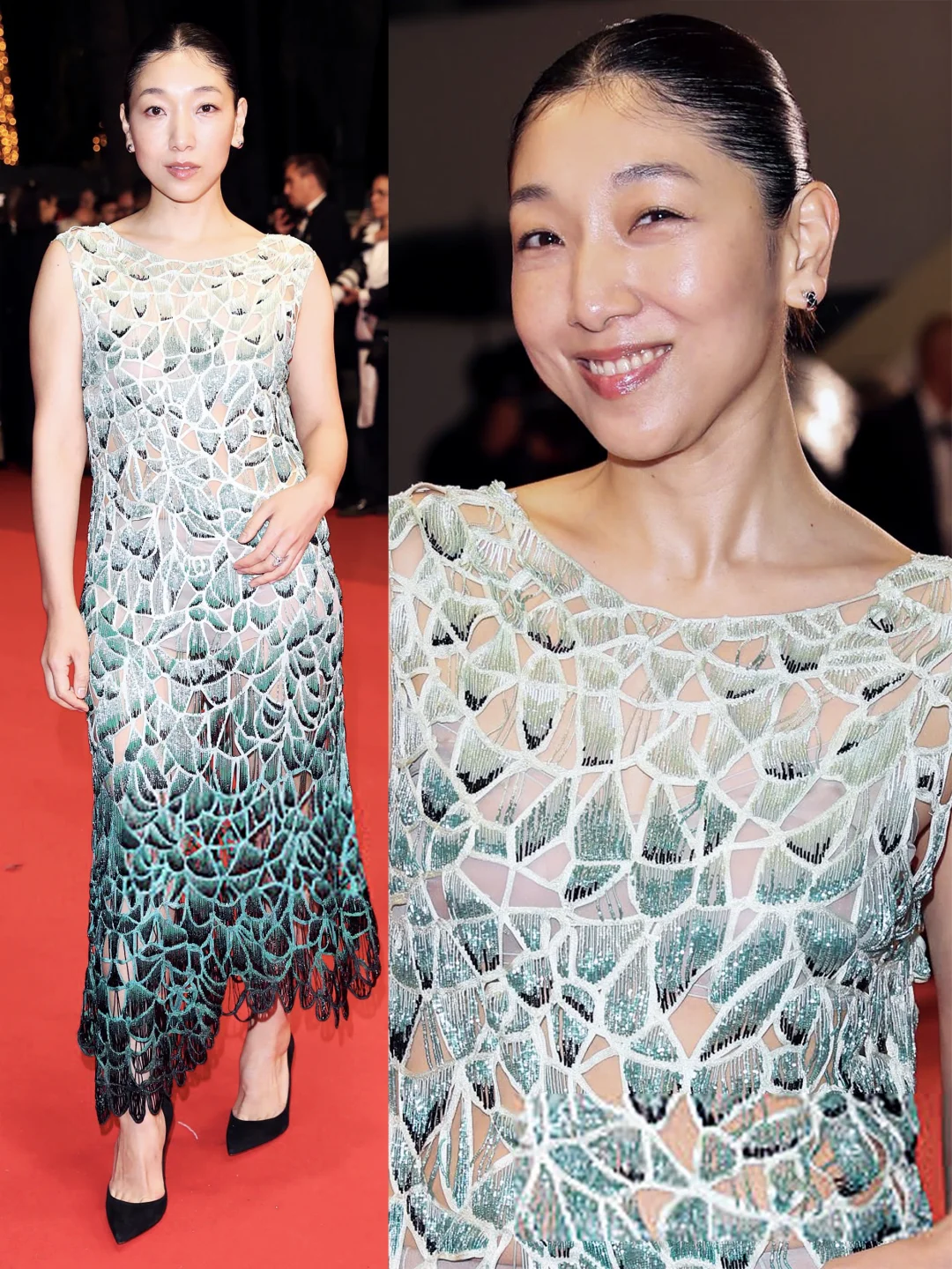 安藤樱穿Chanel高定亮相戛纳，“撞衫”Anna