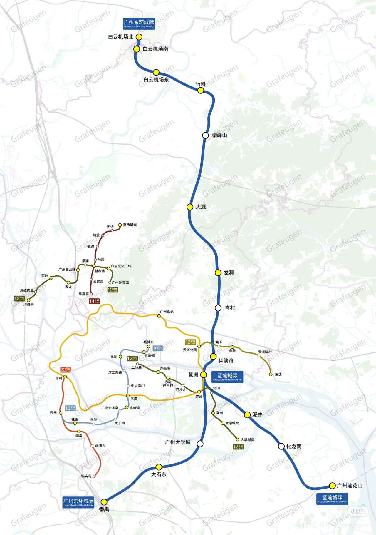 广州，这城际挺会挑，跟8A交而不换，去换乘4L和6L，很有意思[捂脸哭][捂