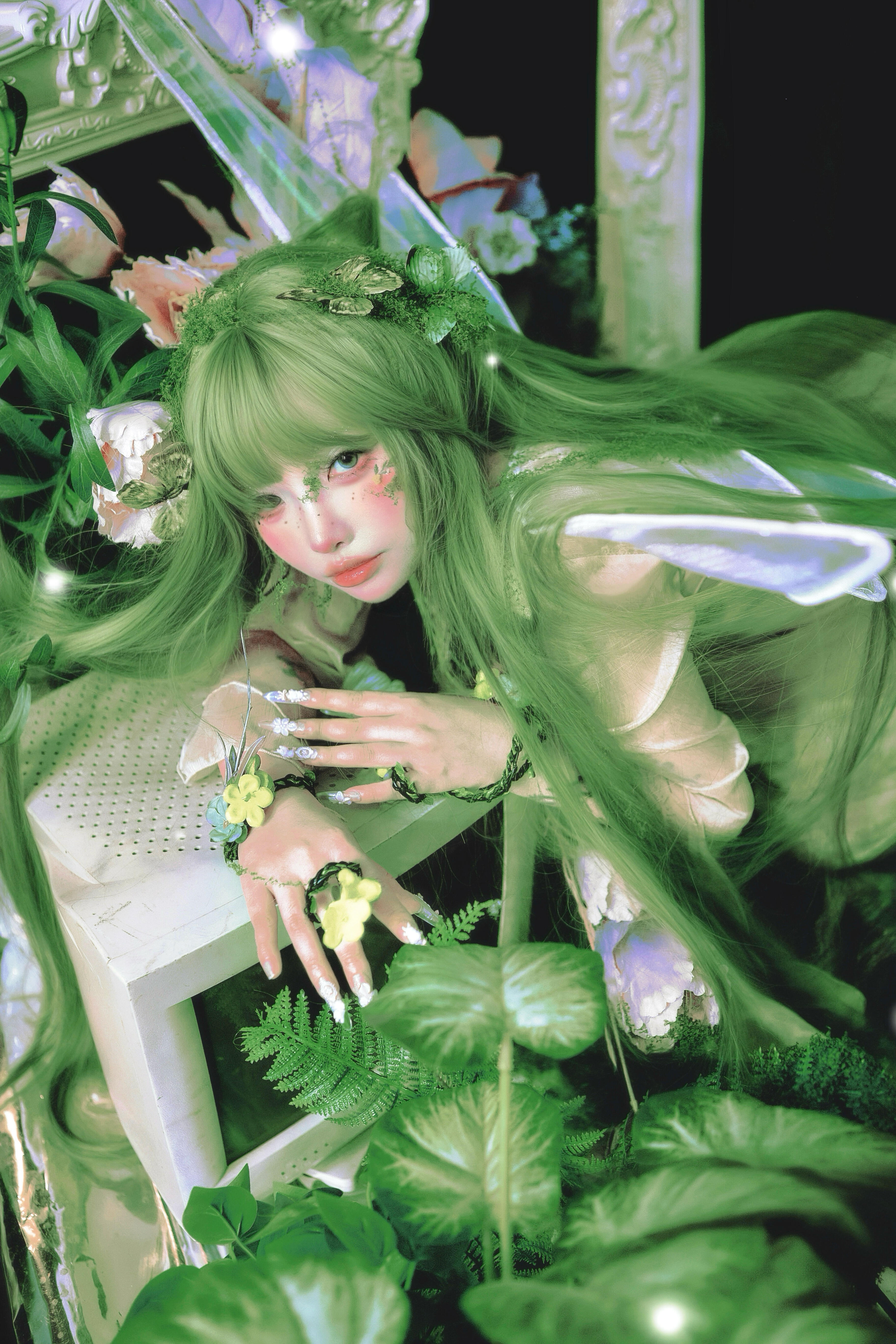 绿色系壁纸.*♡𝐓𝐡𝐞𝐉𝐚𝐝𝐞𝐇𝐚𝐢𝐫𝐩𝐢𝐧.