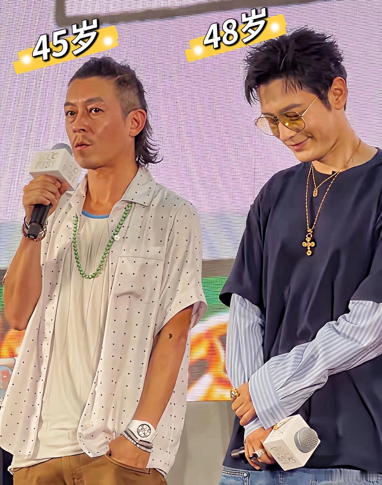 45岁的陈冠希  活成了赵本山！反观黄晓明，逆龄生长，不知道是不是最近恋爱谈的好，滋养的越来越年轻了