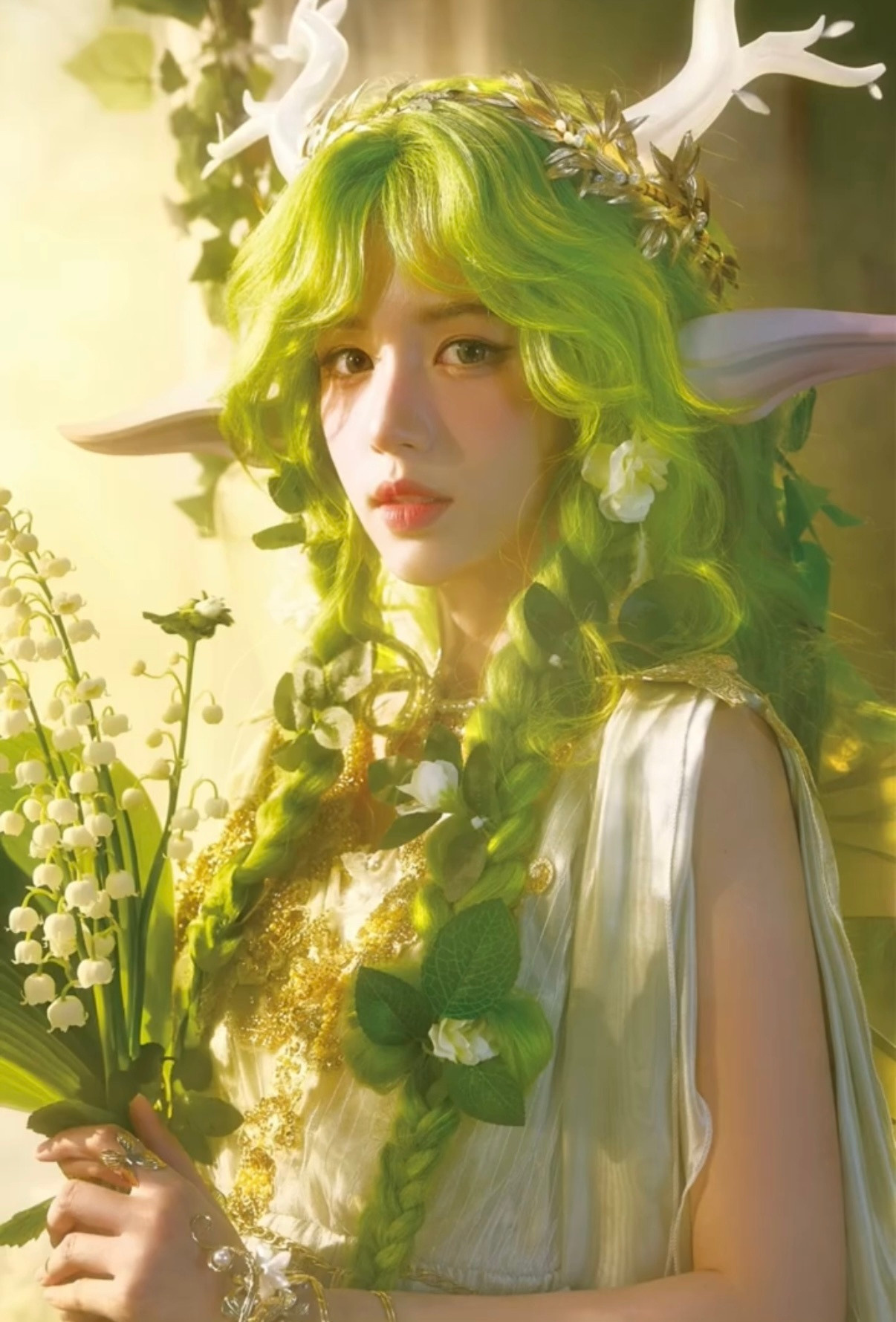 妈妈我看到真的绿野精灵了🧚🍃周也绿野精灵cos周也绿野精灵真人版