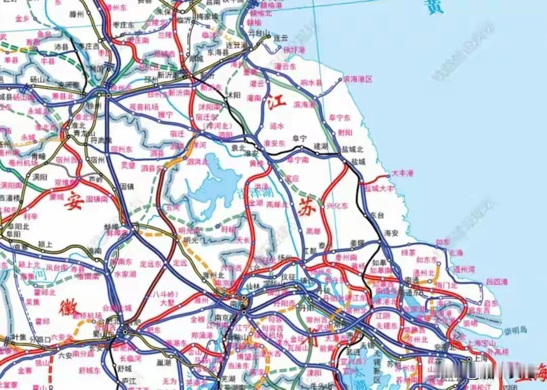 要是按照这图去建设苏北，那密度还是可以的，就看力度怎样了，现在高铁已经落后皖北，