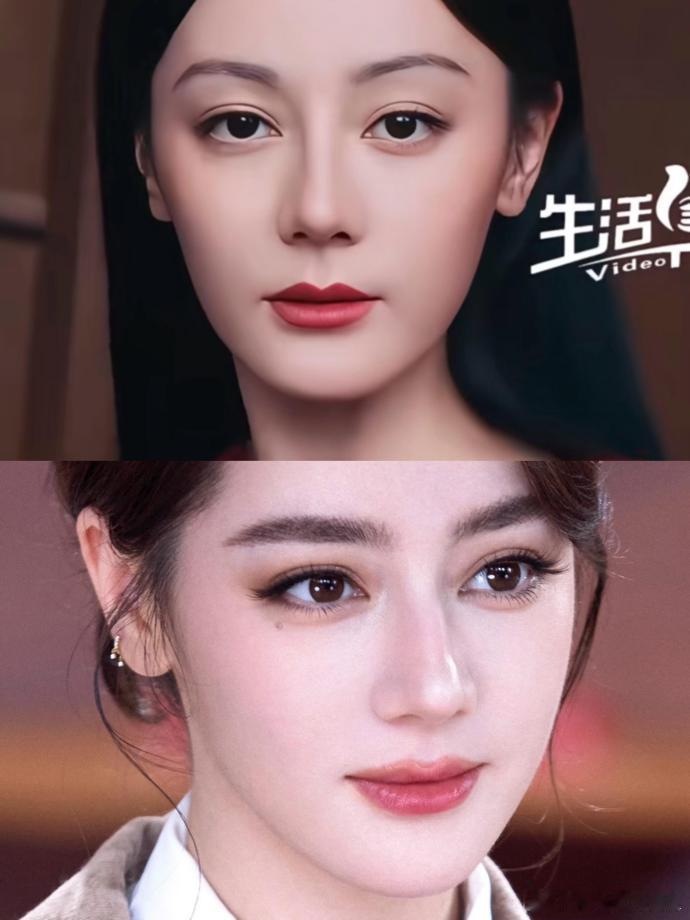 我发现妆容真能影响颜值。。。迪丽热巴