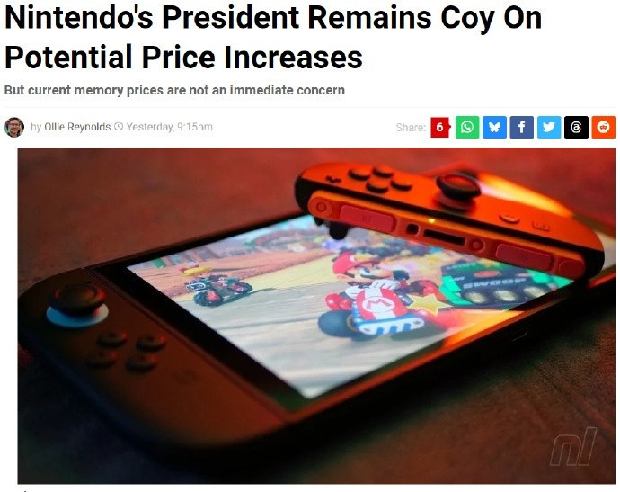 任天堂社长: 目前多款备受期待的游戏IP新作正在开发中