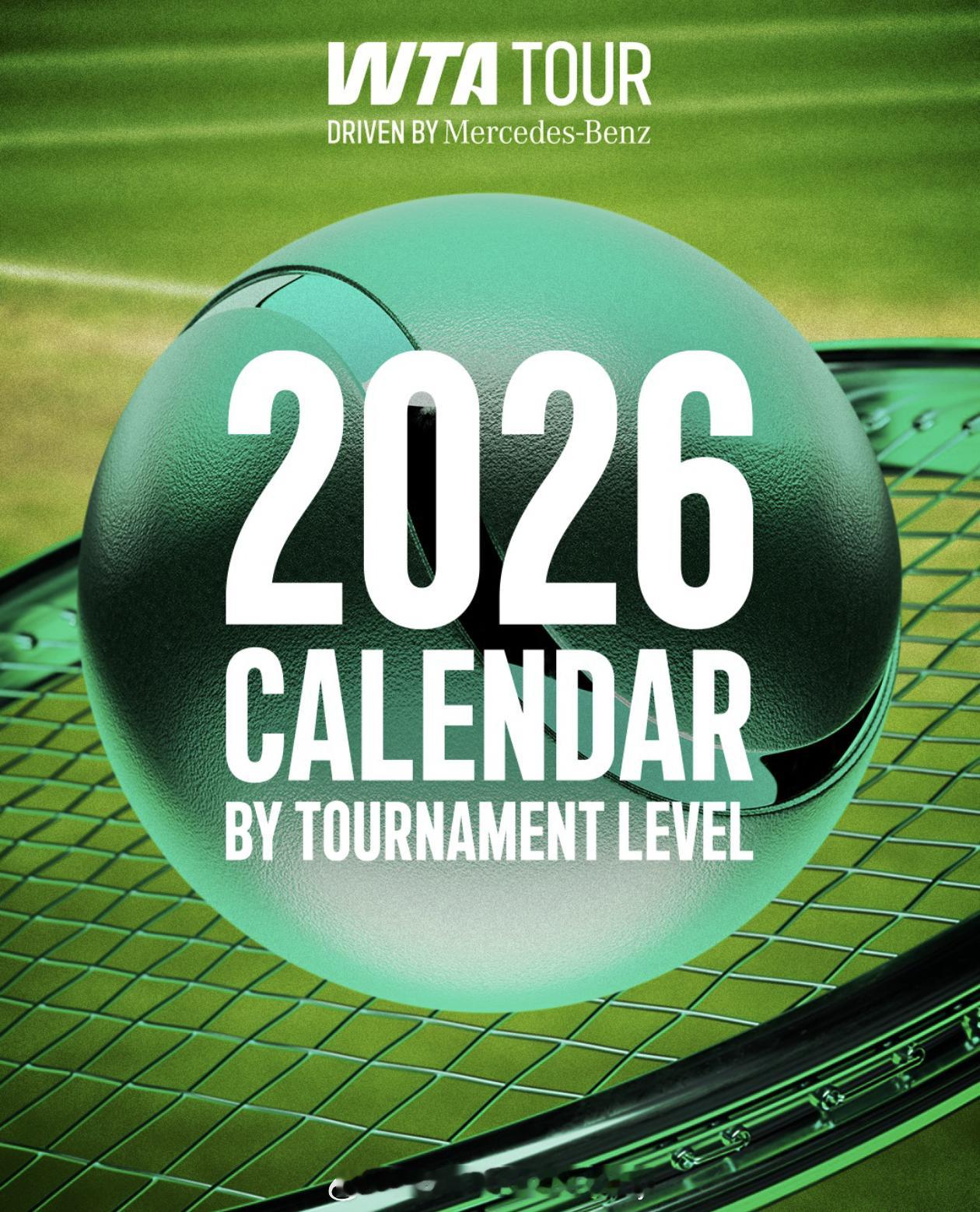 WTA2026赛季日历📆1000＆500＆250网球talking大会网球wt
