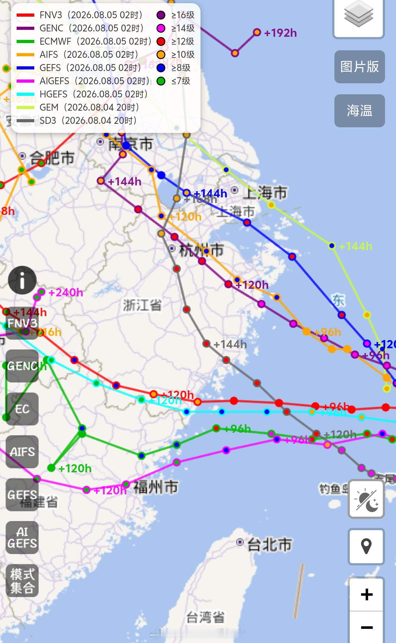 白海豚最新情况上午的新报，主流模式已全部报出登陆我国华东，只是具体的情况还有分