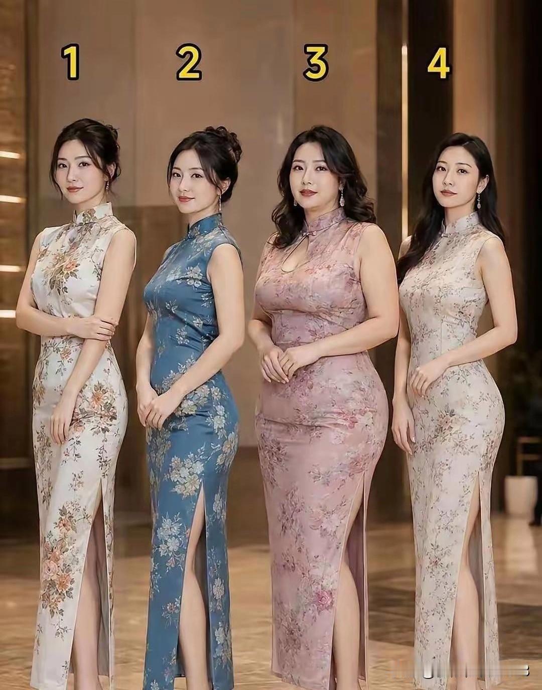 照片中四位美女中，谁适合做老婆……