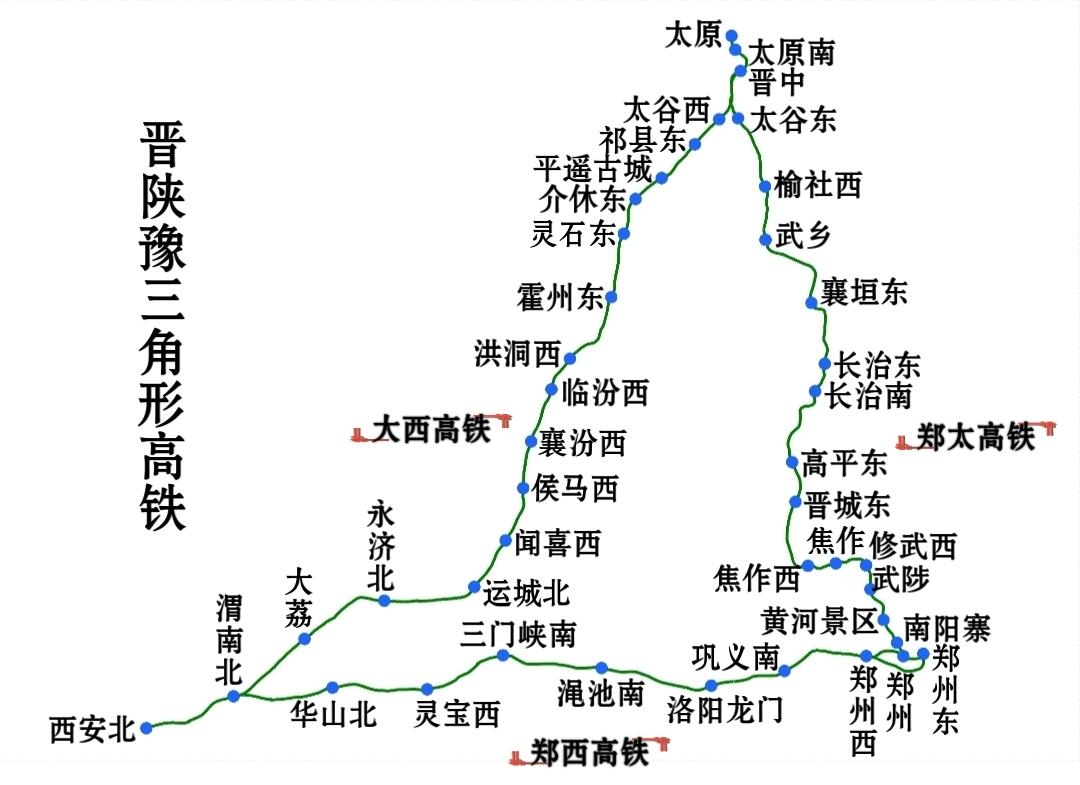 晋陕豫三角形高铁