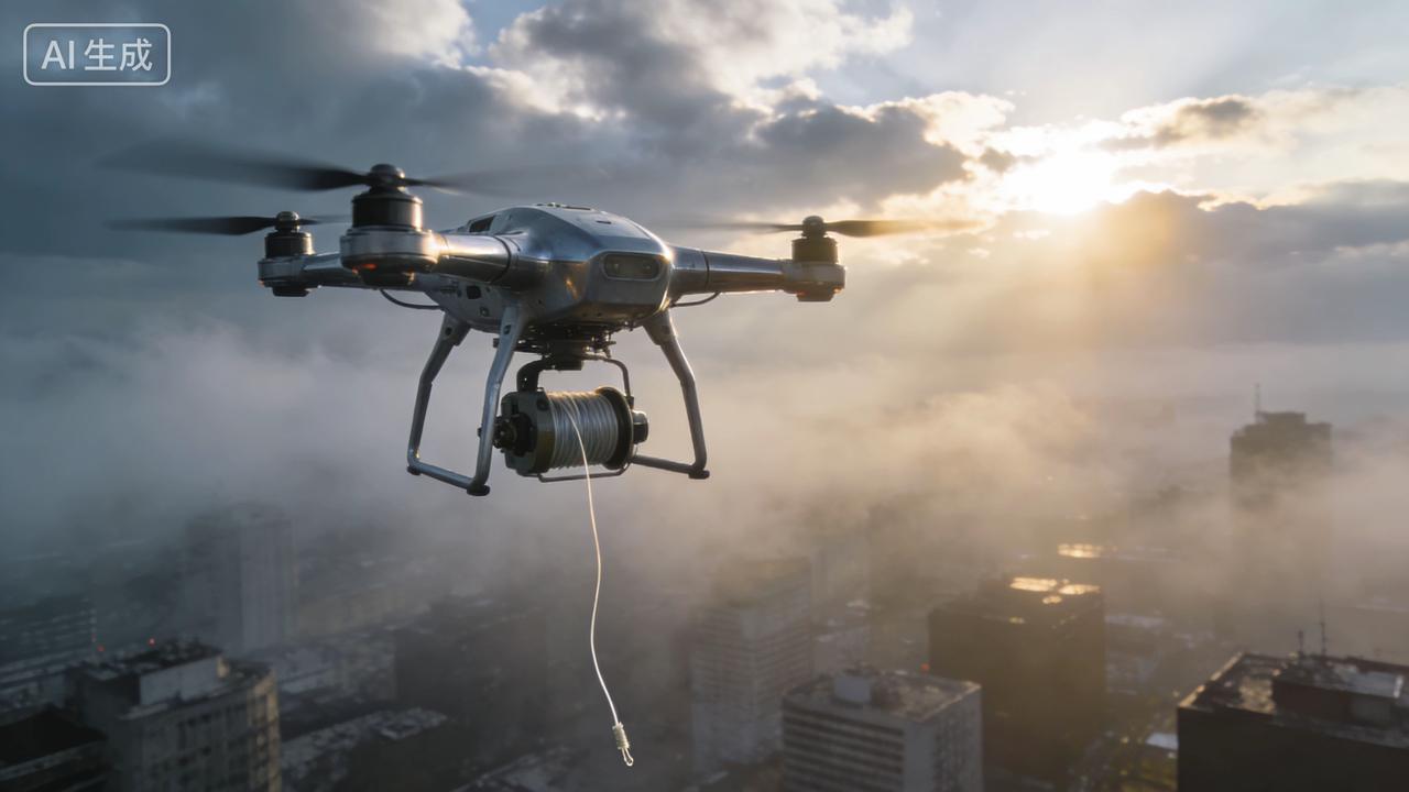 无人机又将迎来新的高光时刻——光纤无人机光纤无人机是指用有线的光纤传输代替无线