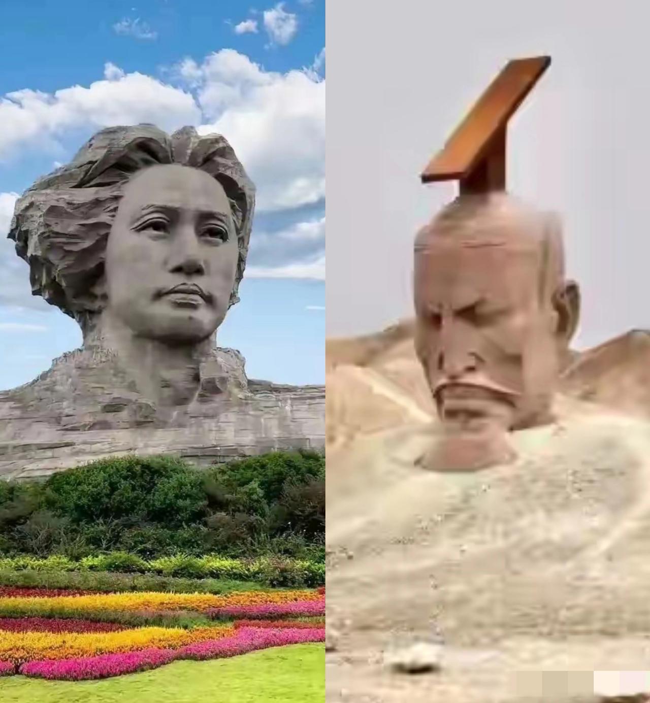 湖南长沙橘子洲头毛主席的雕像是广州美院承办的再看清华美院参与的瓜州汉武帝雕