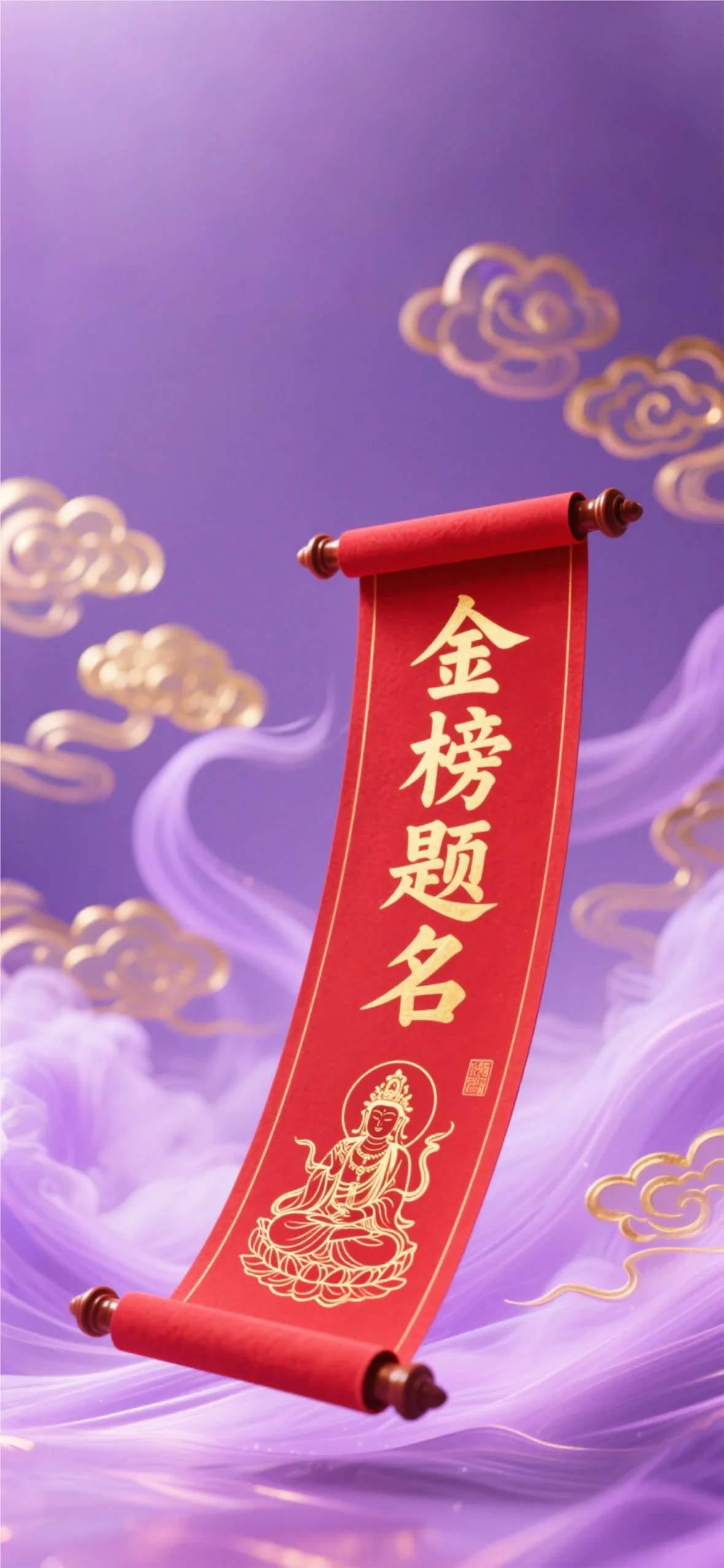 手机壁纸～祥云绕福，金榜题名✨愿提笔从容落笔生辉，合笔之时得偿所愿不负日夜耕