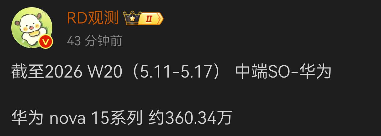 nova16系列快发布了，15系列还能周增10万+，不得不说太牛了。16系列