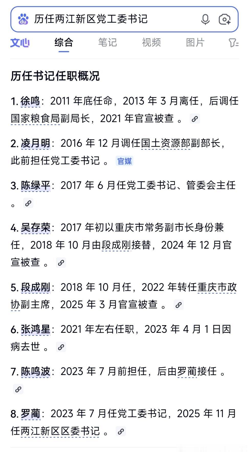 罗蔺涉嫌严重违纪违法罗蔺被查，两江新区历任党工委书记中，此前已有徐鸣、吴存荣、段