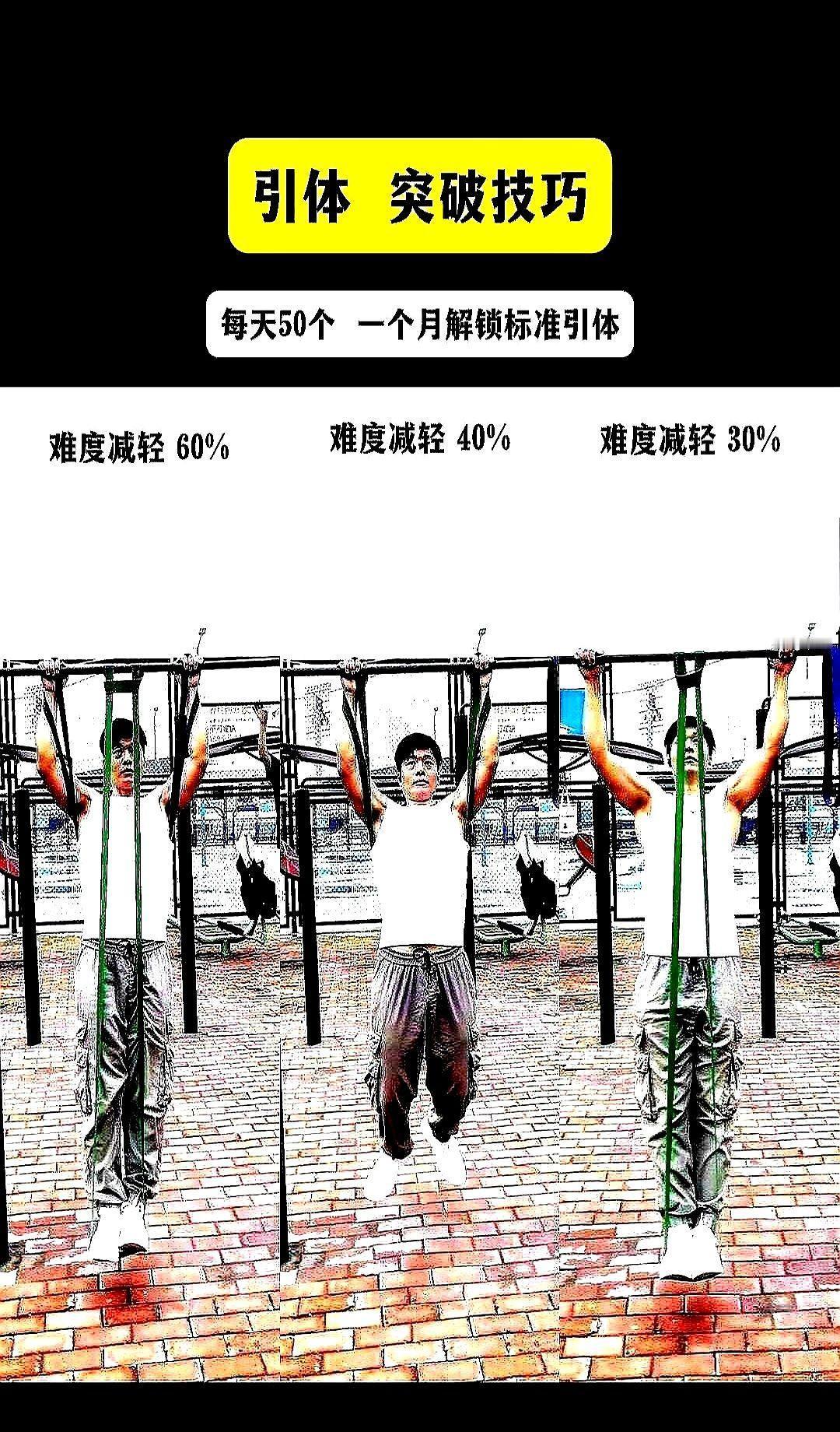 52岁老周，20天从0做到5个引体向上，没去健身房，没吃蛋白粉，就靠一根弹力带、