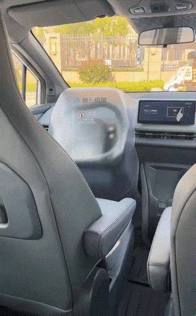 一辆方向盘被封死的无人驾驶出租车，直接把方向盘拆了，还能多拉一个人[doge]