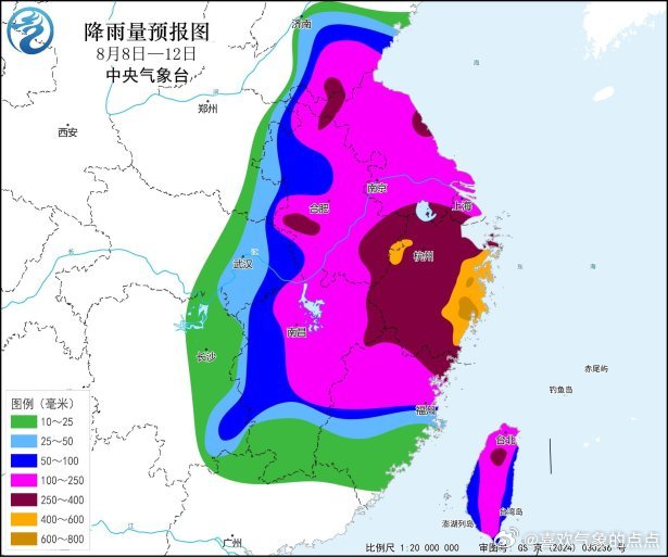 气象观察团受台风“白海豚”影响预计7日20时至10日20时，浙江、上海、福建