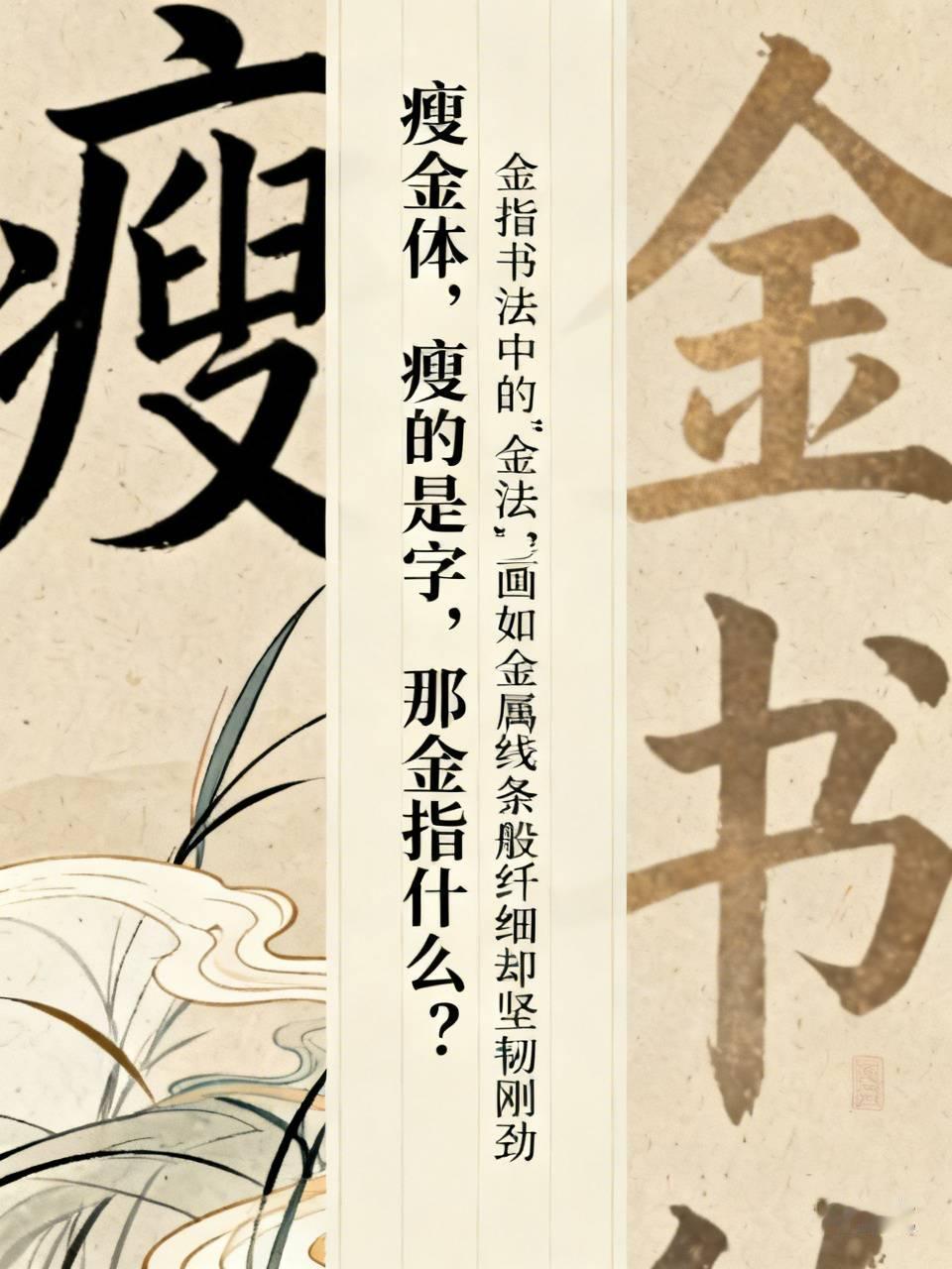 瘦金体，瘦的是字，那金指什么？从前我总误以为瘦金体的“金”，是指