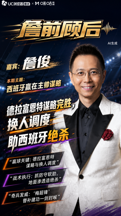 詹俊说西班牙赢在主帅谋略
