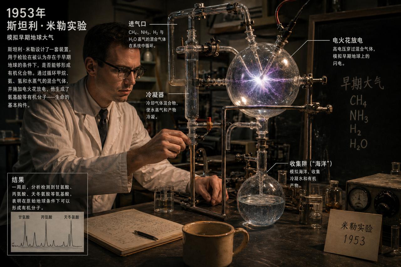 达尔文是搞生物研究的，不是研究生命起源的，这是两个不同的学科。达尔文既不是化学