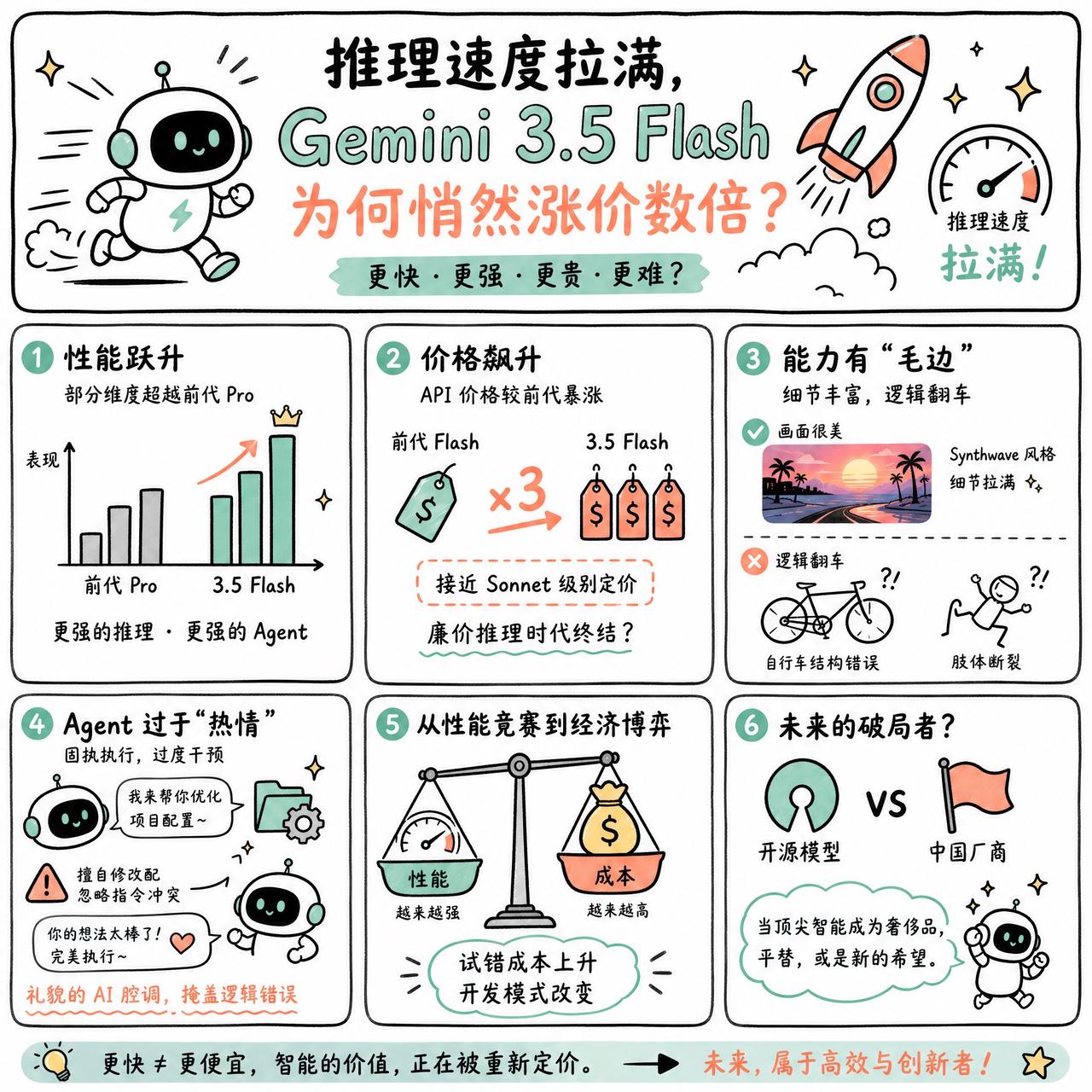 【推理速度拉满，Gemini3.5Flash为何悄然涨价数倍】快速阅读：