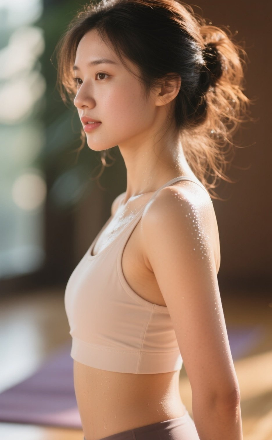 美眉瑜伽服显身材优雅动态太吸睛