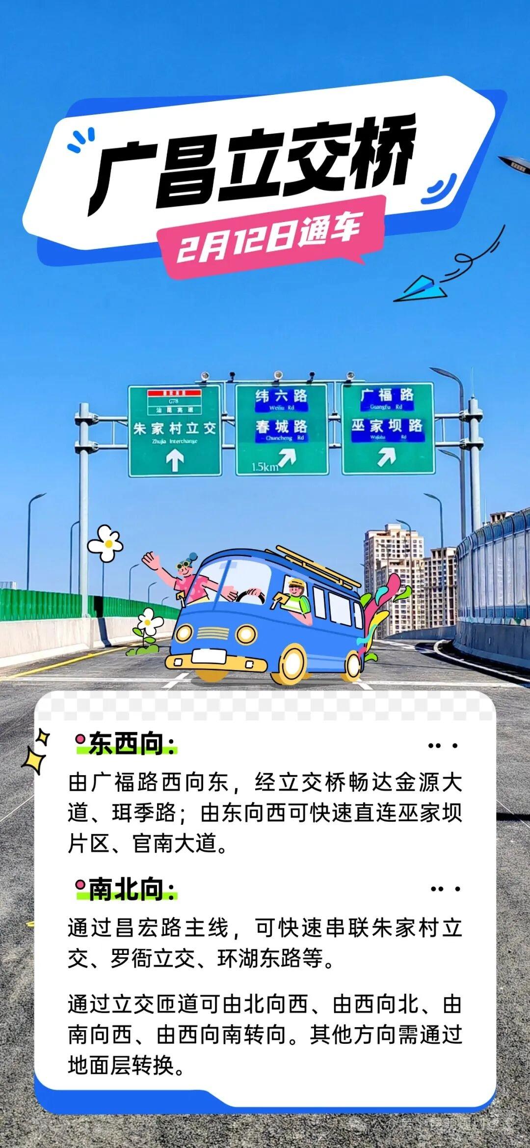 最新消息！广昌立交桥12日通车！昆明三环闭合工程有大进展！昆明市住房和城乡建