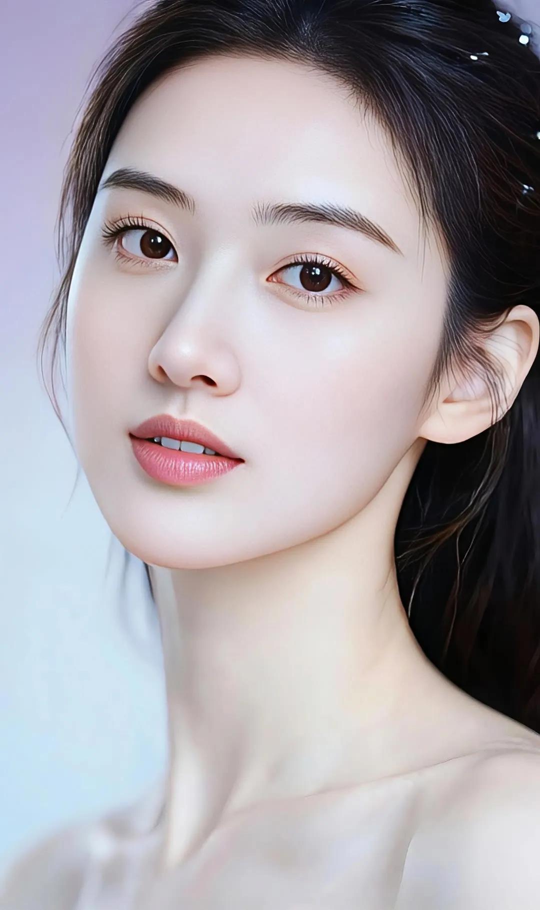 温柔少女，梦幻般的眼神，仿佛来自童话世界。