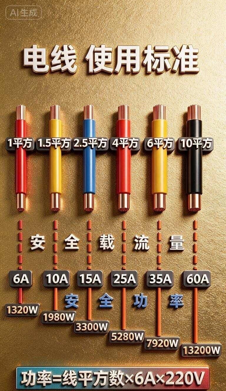 ⚠️终于有人讲清楚：电线规格与功率🔥空调维修电线功率电线电缆