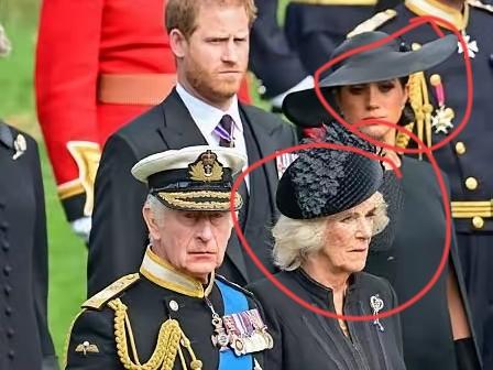 2022年的梅根，也想拉拢卡米拉！英女王的葬礼，梅根回来了！这是她为数不多、