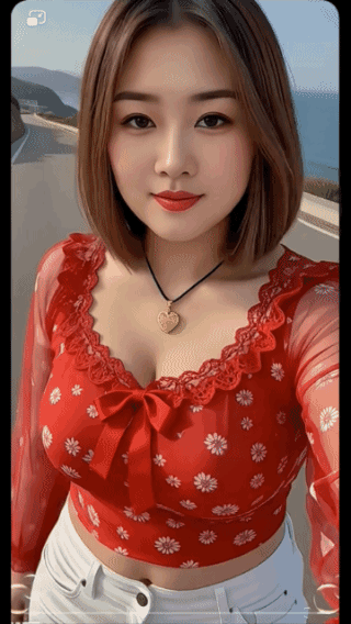 艳丽又俊俏，无法挪开眼光！既有着江南女子的柔婉，又藏着海边骄阳的热；碎花