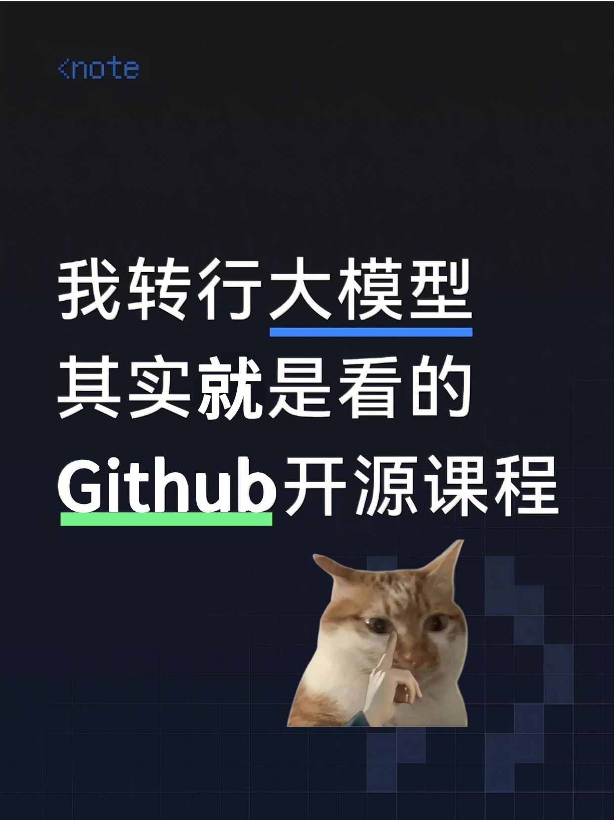 我转行大模型其实就是看的Github开源课程！大模型程序员微调大模型R