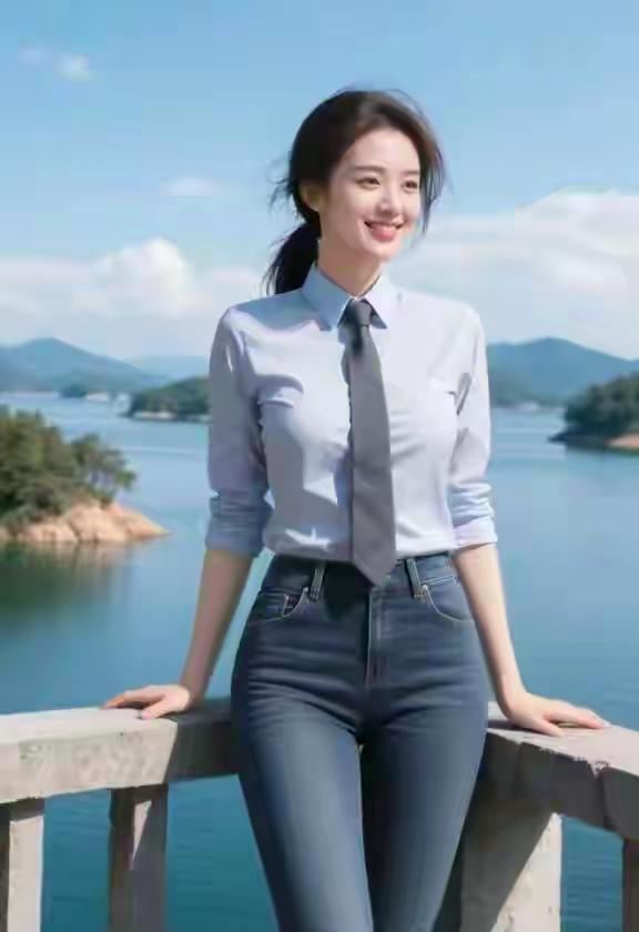 阳光下的清新女孩，微笑面对生活的每一天！🌞😊