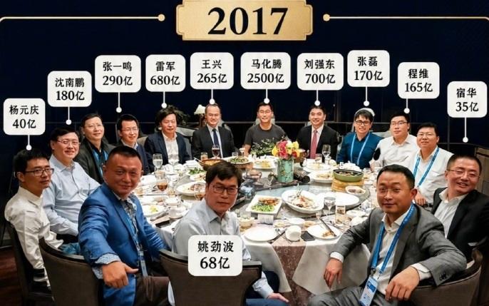 东兴饭局9年后，这桌大佬的身价变了多少？