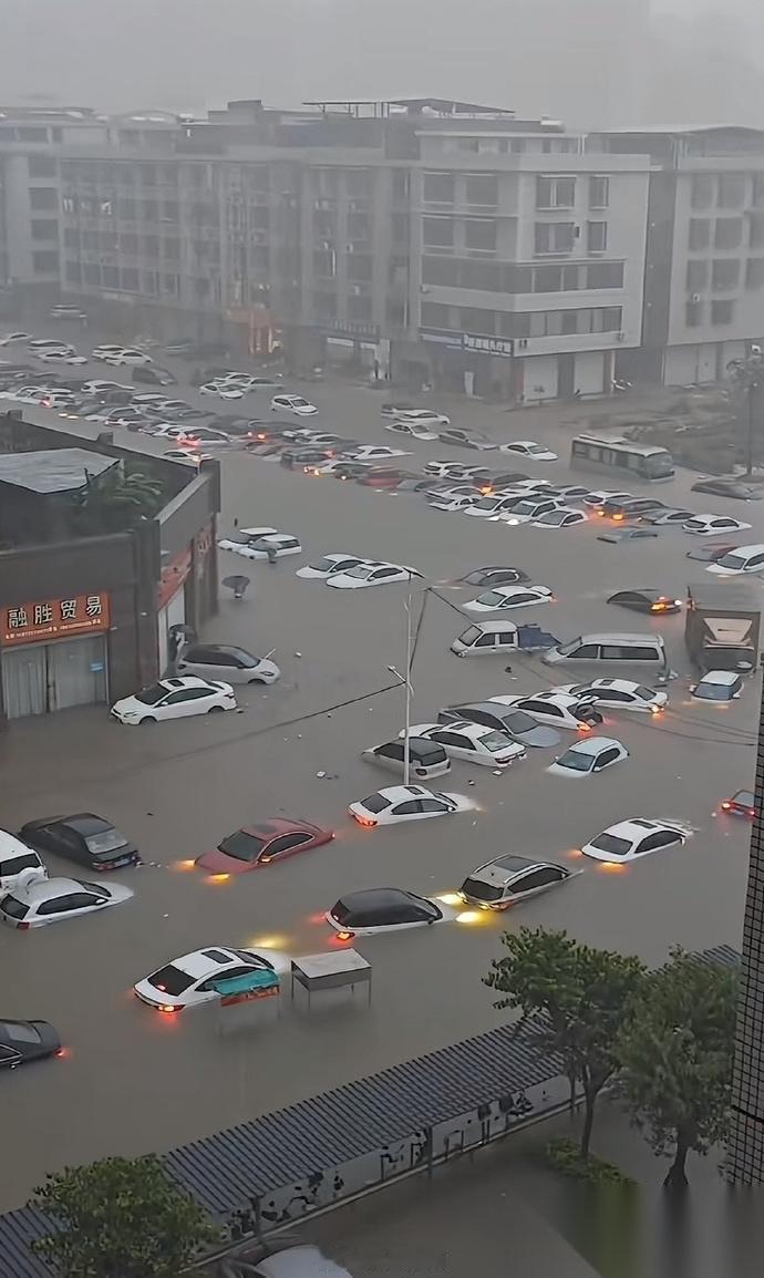 【钦州遭遇极强降雨大量汽车被泡：积水漫过了倒车镜】钦州遭遇极强降雨被泡车车主发声