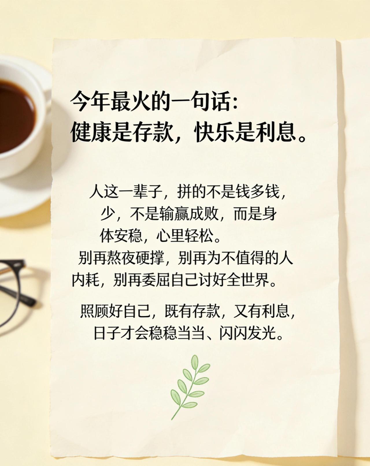 人的一生最大的财富是什么?人这一生最大的财富，就四样1.健康的身体