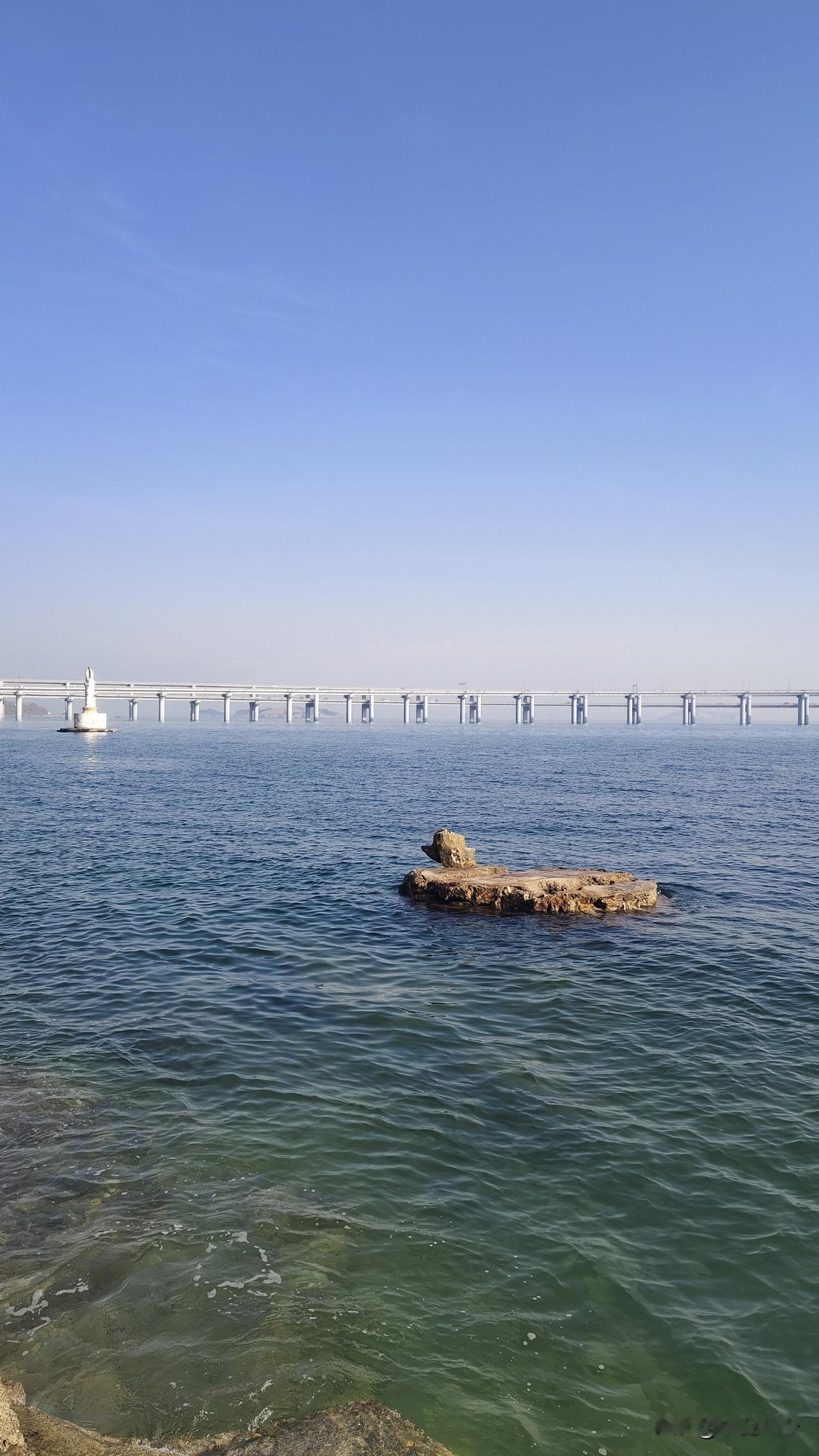 说说金沙滩的这块礁石像个乌龟，我家的说它像个鸭子，但是从哪里看都不像鸭子。不过