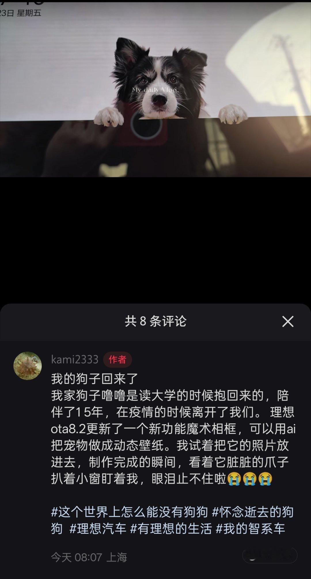 狗别轻易养不然走的时候，根本收不住，好几个哥们跟我说都哭的稀里哗啦的…想子OTA