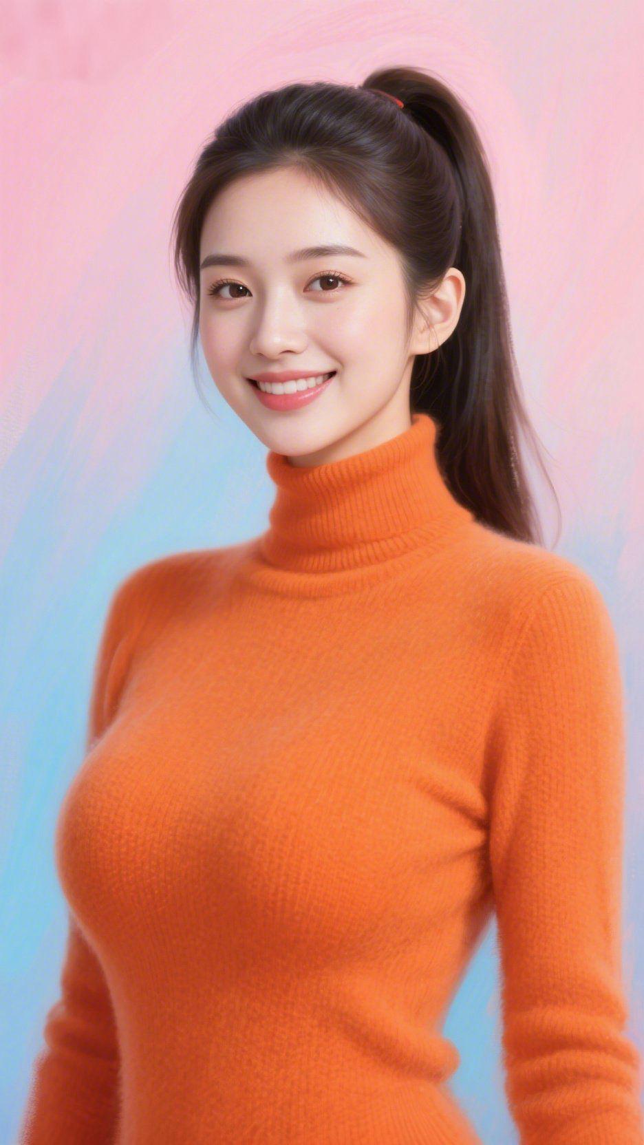 暖阳浅笑阳光轻洒，温柔裹着暖意，落在肩头。利落的高马尾，透着清爽与自在，暖