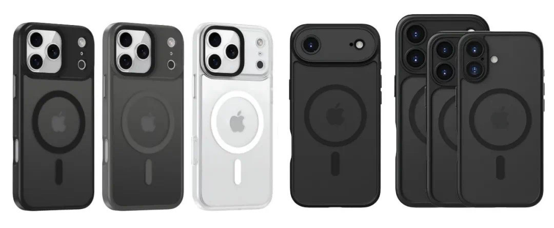 外媒博主爆料，市场上已经出现了iPhone17全系手机壳；标准版、全新Air