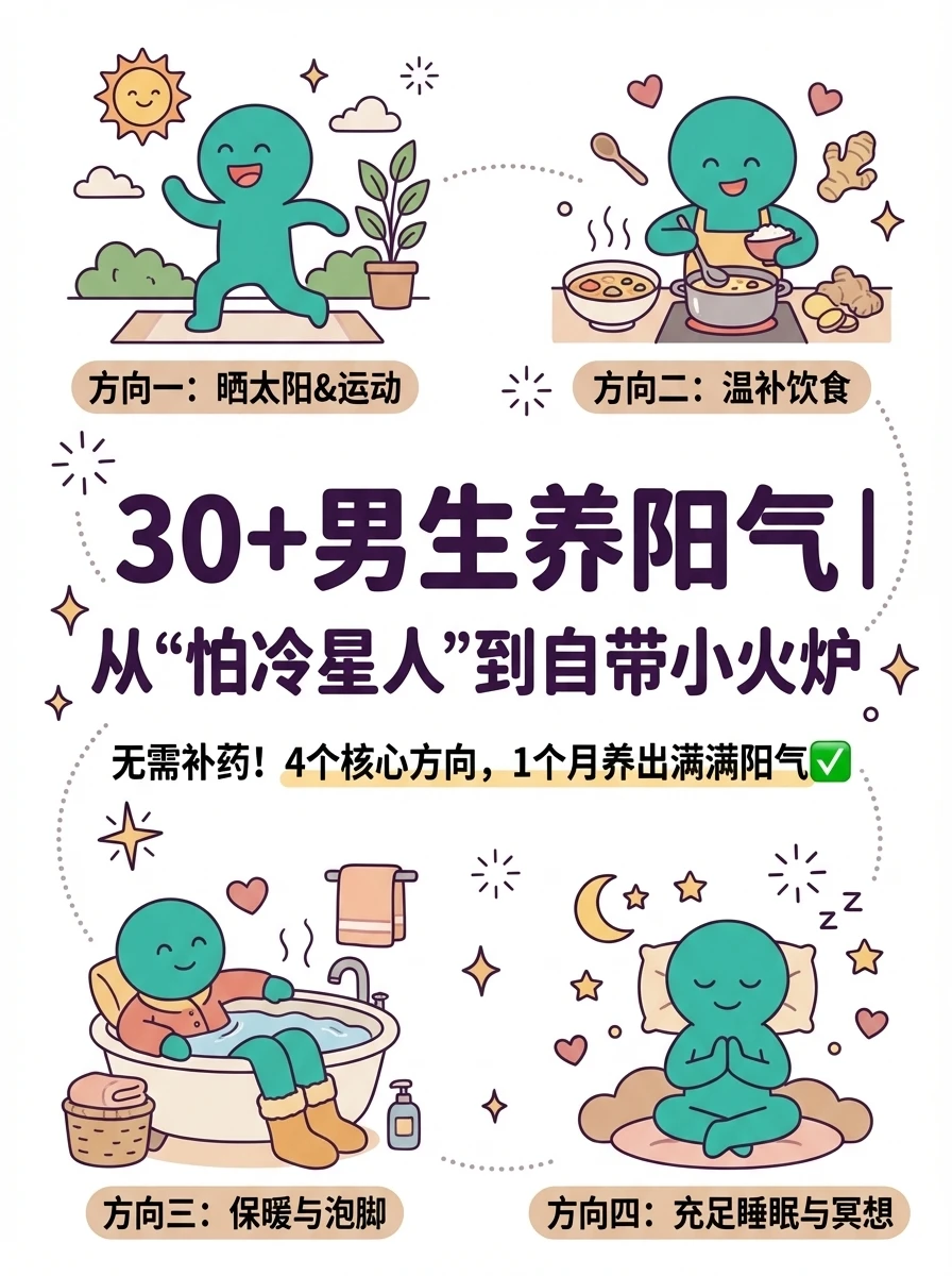 30+男生养阳气｜从"怕冷星人"到自带小火炉