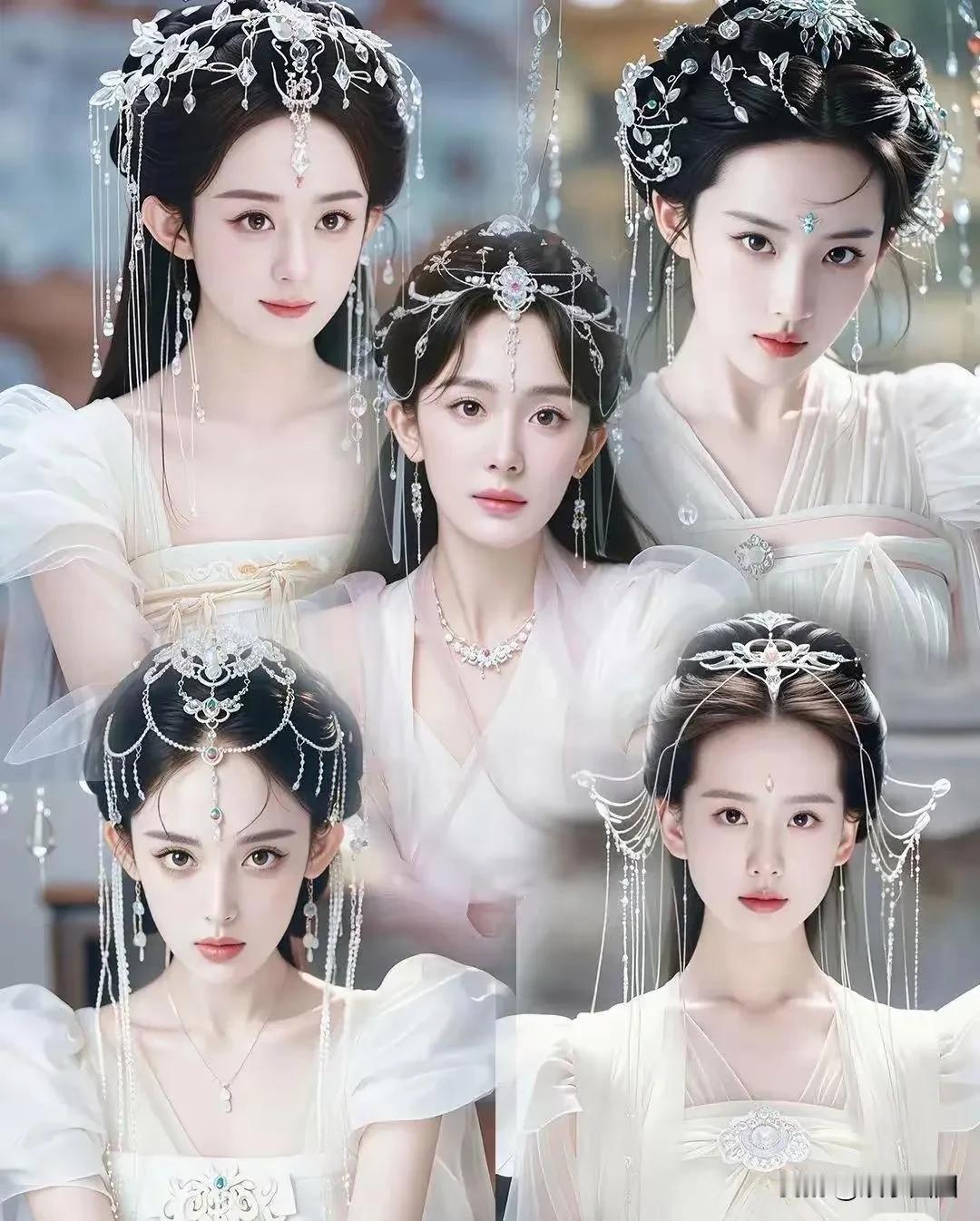 五版汐瑶，哪一版最好看呢？杨幂版：大眼睛。赵丽颖版：可爱风格。刘诗诗版：温