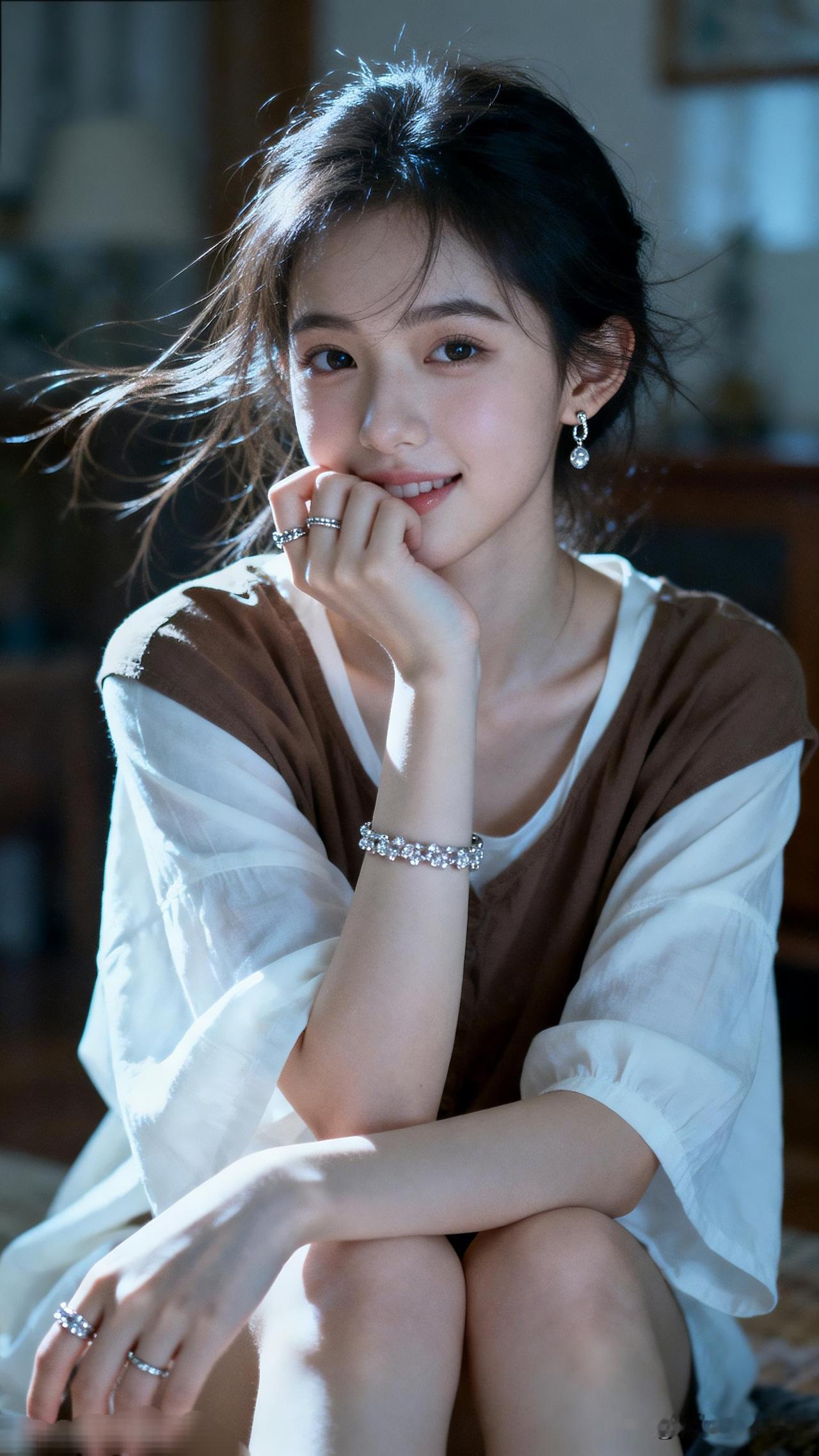 甜美少女风，温柔微笑，时尚穿搭，清新自然，元气满满！你心中的美女啥模样