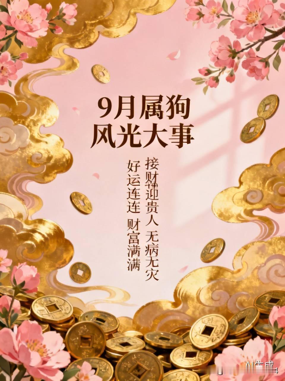 感恩上天！[祈祷][祈祷][祈祷]生宵狗9月1日到9月6日，将迎来一件轰轰烈烈，