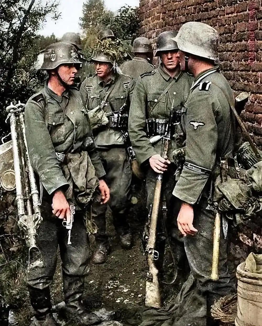 二战时期德国士兵装备确实好得离谱。就说那经典的MP40冲锋枪，射速快、精度高，在