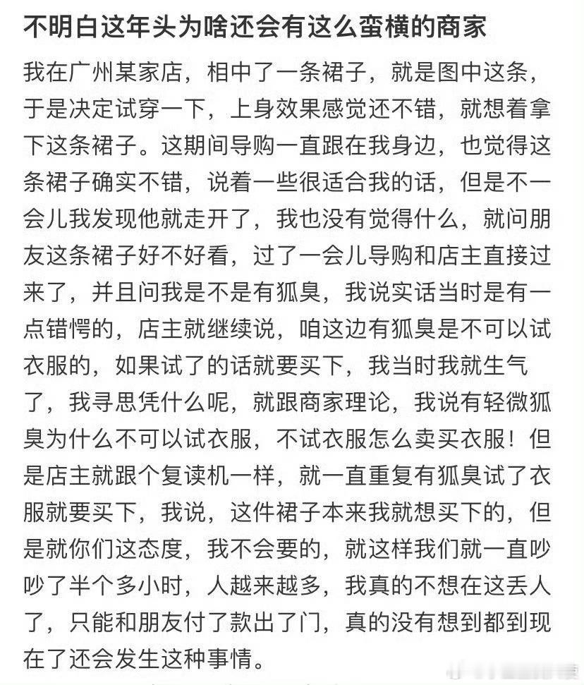 因为狐臭被强制买下的裙子
