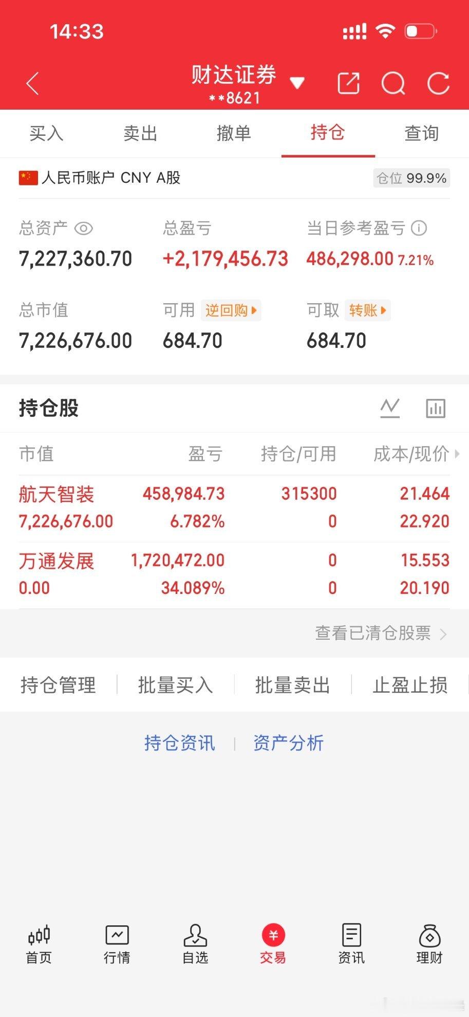 起点：100万本金目标：一年10倍收益（第86天）承诺：全程实盘记录，不藏私、不