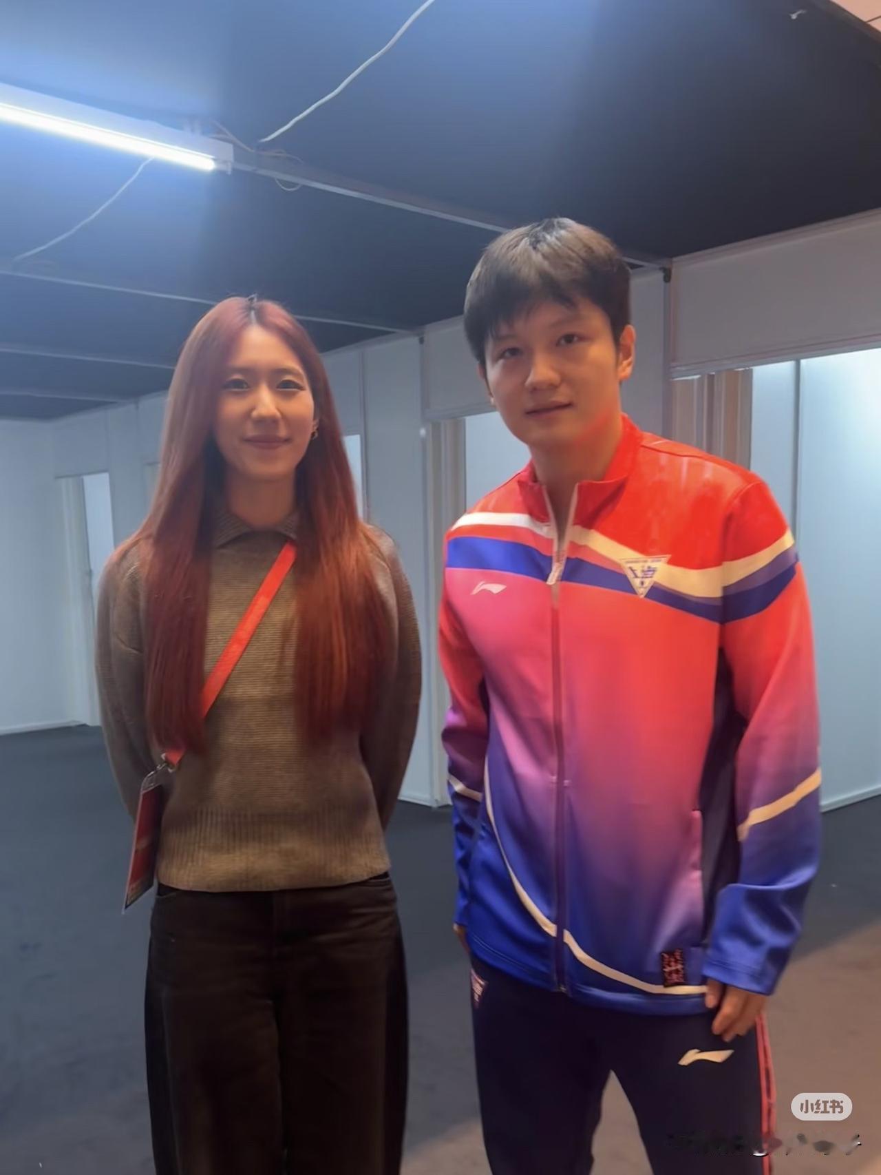 会运会结束，今天朱成竹单独晒出了和樊振东的合照并配文：Respect（尊重）。这